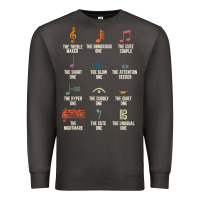 Smoke musical notes symbol definition   humor musician t shirt Premium Sweatshirt - linhVisuals