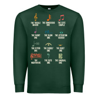 Sports Green musical notes symbol definition   humor musician t shirt Premium Sweatshirt - linhVisuals