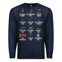 Navy musical notes symbol definition   humor musician t shirt Premium Sweatshirt - linhVisuals