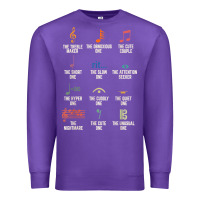 Purple musical notes symbol definition   humor musician t shirt Premium Sweatshirt - linhVisuals