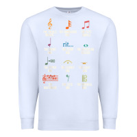 White musical notes symbol definition   humor musician t shirt Premium Sweatshirt - linhVisuals