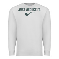 Dove Grey just deduce it funny sherlock holmes detective raglan baseball tee Premium Sweatshirt - linhVisuals