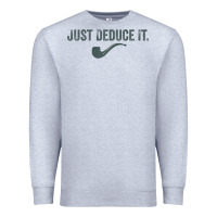 Heather Grey just deduce it funny sherlock holmes detective raglan baseball tee Premium Sweatshirt - linhVisuals