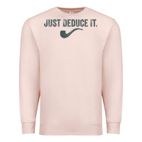 Pale Pink just deduce it funny sherlock holmes detective raglan baseball tee Premium Sweatshirt - linhVisuals