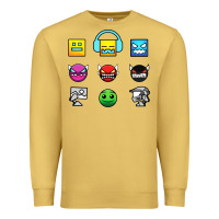 Antique Gold geometry dash insane Premium Sweatshirt - linhVisuals