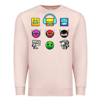 Pale Pink geometry dash insane Premium Sweatshirt - linhVisuals