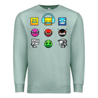 Seafoam geometry dash insane Premium Sweatshirt - linhVisuals