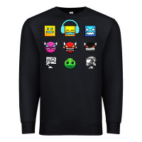 Black geometry dash insane Premium Sweatshirt - linhVisuals