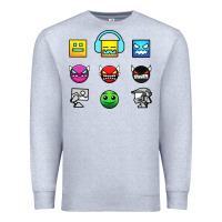 Heather Grey geometry dash insane Premium Sweatshirt - linhVisuals