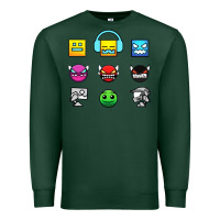 Sports Green geometry dash insane Premium Sweatshirt - linhVisuals