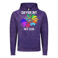 Cloud Purple Different Not Less Daisy Autism Puzzle Vintage Hoodie - CowhideDigitalArt