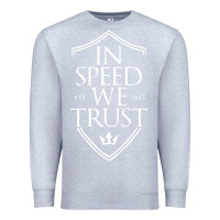 Heather Grey in speed we trust Premium Sweatshirt - linhVisuals