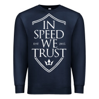 Navy in speed we trust Premium Sweatshirt - linhVisuals