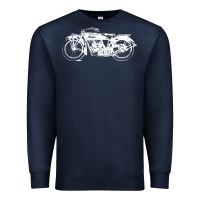Navy indian scout motorcycle Premium Sweatshirt - linhVisuals