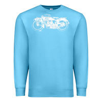Ocean Blue indian scout motorcycle Premium Sweatshirt - linhVisuals