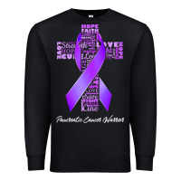 Black pancreatic cancer t shirtfaith hope love pancreatic cancer warrior t s Premium Sweatshirt - linhVisuals