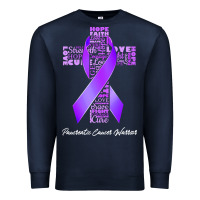 Navy pancreatic cancer t shirtfaith hope love pancreatic cancer warrior t s Premium Sweatshirt - linhVisuals