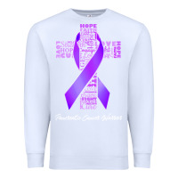 White pancreatic cancer t shirtfaith hope love pancreatic cancer warrior t s Premium Sweatshirt - linhVisuals