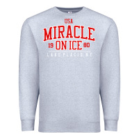 Heather Grey miracle on ice Premium Sweatshirt - linhVisuals