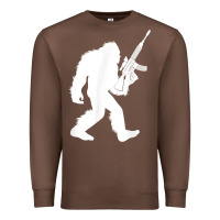 Chestnut bigfoot with rifle sasquatch 2nd amendment gun t shirt Premium Sweatshirt - linhVisuals