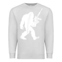 Dove Grey bigfoot with rifle sasquatch 2nd amendment gun t shirt Premium Sweatshirt - linhVisuals