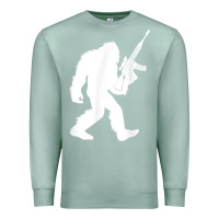 Seafoam bigfoot with rifle sasquatch 2nd amendment gun t shirt Premium Sweatshirt - linhVisuals
