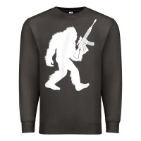 Smoke bigfoot with rifle sasquatch 2nd amendment gun t shirt Premium Sweatshirt - linhVisuals