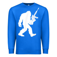 Bigfoot With Rifle Sasquatch 2nd Amendment Gun T Shirt Premium Sweatshirt | Teevron