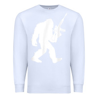 White bigfoot with rifle sasquatch 2nd amendment gun t shirt Premium Sweatshirt - linhVisuals