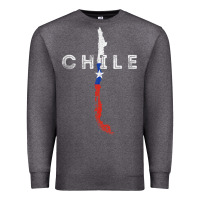 Charcoal Heather chilean map and flag   distressed chile souvenir t shirt Premium Sweatshirt - linhVisuals