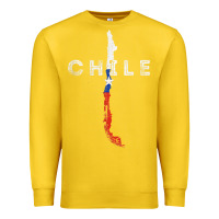 Lemon chilean map and flag   distressed chile souvenir t shirt Premium Sweatshirt - linhVisuals