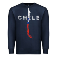 Chilean Map And Flag   Distressed Chile Souvenir T Shirt Premium Sweatshirt | Teevron