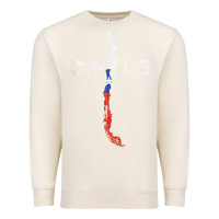Sandshell chilean map and flag   distressed chile souvenir t shirt Premium Sweatshirt - linhVisuals
