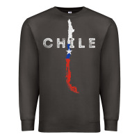Smoke chilean map and flag   distressed chile souvenir t shirt Premium Sweatshirt - linhVisuals