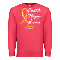 Cardinal sarcoma awareness t  shirt sarcoma awareness faith hope love   in this Premium Sweatshirt - linhVisuals