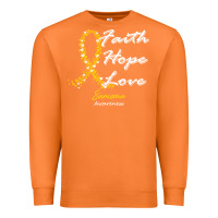 Carrot sarcoma awareness t  shirt sarcoma awareness faith hope love   in this Premium Sweatshirt - linhVisuals