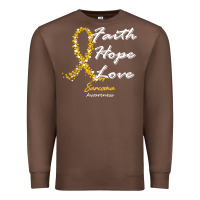 Chestnut sarcoma awareness t  shirt sarcoma awareness faith hope love   in this Premium Sweatshirt - linhVisuals