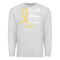 Dove Grey sarcoma awareness t  shirt sarcoma awareness faith hope love   in this Premium Sweatshirt - linhVisuals