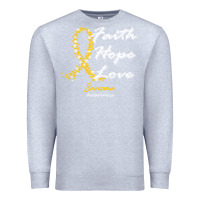 Heather Grey sarcoma awareness t  shirt sarcoma awareness faith hope love   in this Premium Sweatshirt - linhVisuals