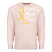 Pale Pink sarcoma awareness t  shirt sarcoma awareness faith hope love   in this Premium Sweatshirt - linhVisuals