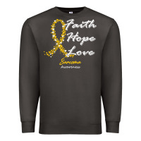 Smoke sarcoma awareness t  shirt sarcoma awareness faith hope love   in this Premium Sweatshirt - linhVisuals