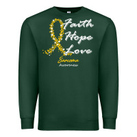 Sarcoma Awareness T  Shirt Sarcoma Awareness Faith Hope Love   In This Premium Sweatshirt | Teevron