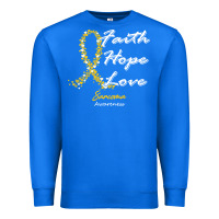 True Royal sarcoma awareness t  shirt sarcoma awareness faith hope love   in this Premium Sweatshirt - linhVisuals