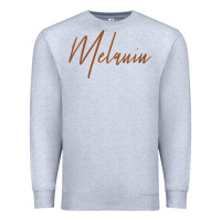 Heather Grey womens melanin for black history v neck t shirt Premium Sweatshirt - linhVisuals