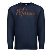 Navy womens melanin for black history v neck t shirt Premium Sweatshirt - linhVisuals