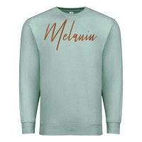 Seafoam womens melanin for black history v neck t shirt Premium Sweatshirt - linhVisuals