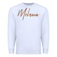 White womens melanin for black history v neck t shirt Premium Sweatshirt - linhVisuals