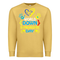Antique Gold world down syndrome day t shirt support and awareness 3.21 t shirt Premium Sweatshirt - linhVisuals