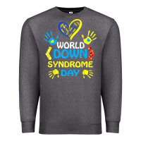 Charcoal Heather world down syndrome day t shirt support and awareness 3.21 t shirt Premium Sweatshirt - linhVisuals