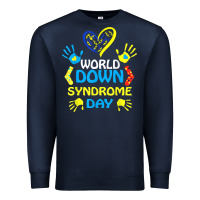 Navy world down syndrome day t shirt support and awareness 3.21 t shirt Premium Sweatshirt - linhVisuals